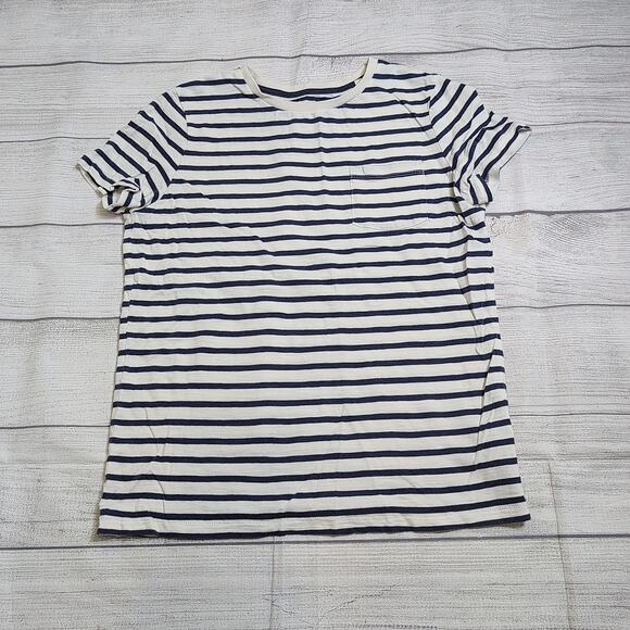 11/12 Mini Boden Blue Stripe Pocket Tee - Picture 1 of 5
